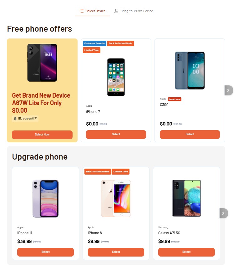free cell phone in la