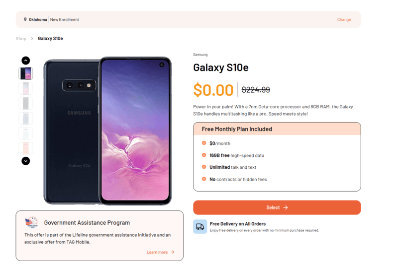 samsung galaxy s10e price tag mobile